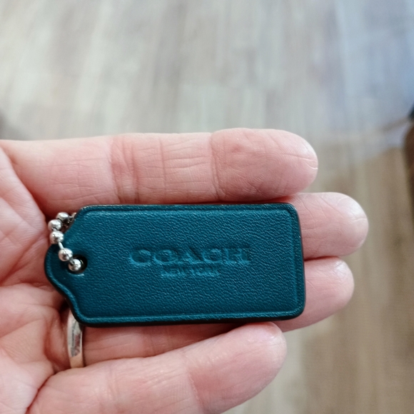 Coach Accessories - Coach Dark Teal Leather Tag